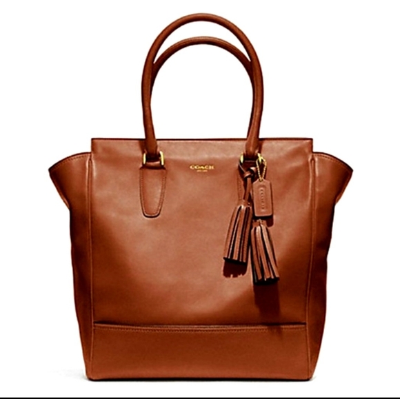 Coach Handbags - Coach Tanner Whiskey Saddle Large Shoulder…